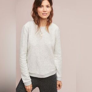 Anthropologie subtle sparkle cotton banded top